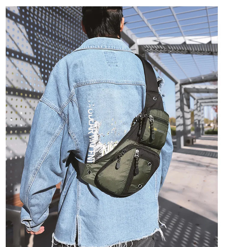 2026 New Oxford Cloth Men's Crossbody Bag Casual Single Shoulder Bag Fashion Street Style Backpack Leisure Chest Bag for Men
