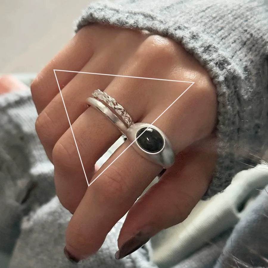 Sam Panda 925 Sterling Silver Rings For Women Men Fine Jewelry Finger Adjustable Open Wing Shape Ring For Party Birthday Gift