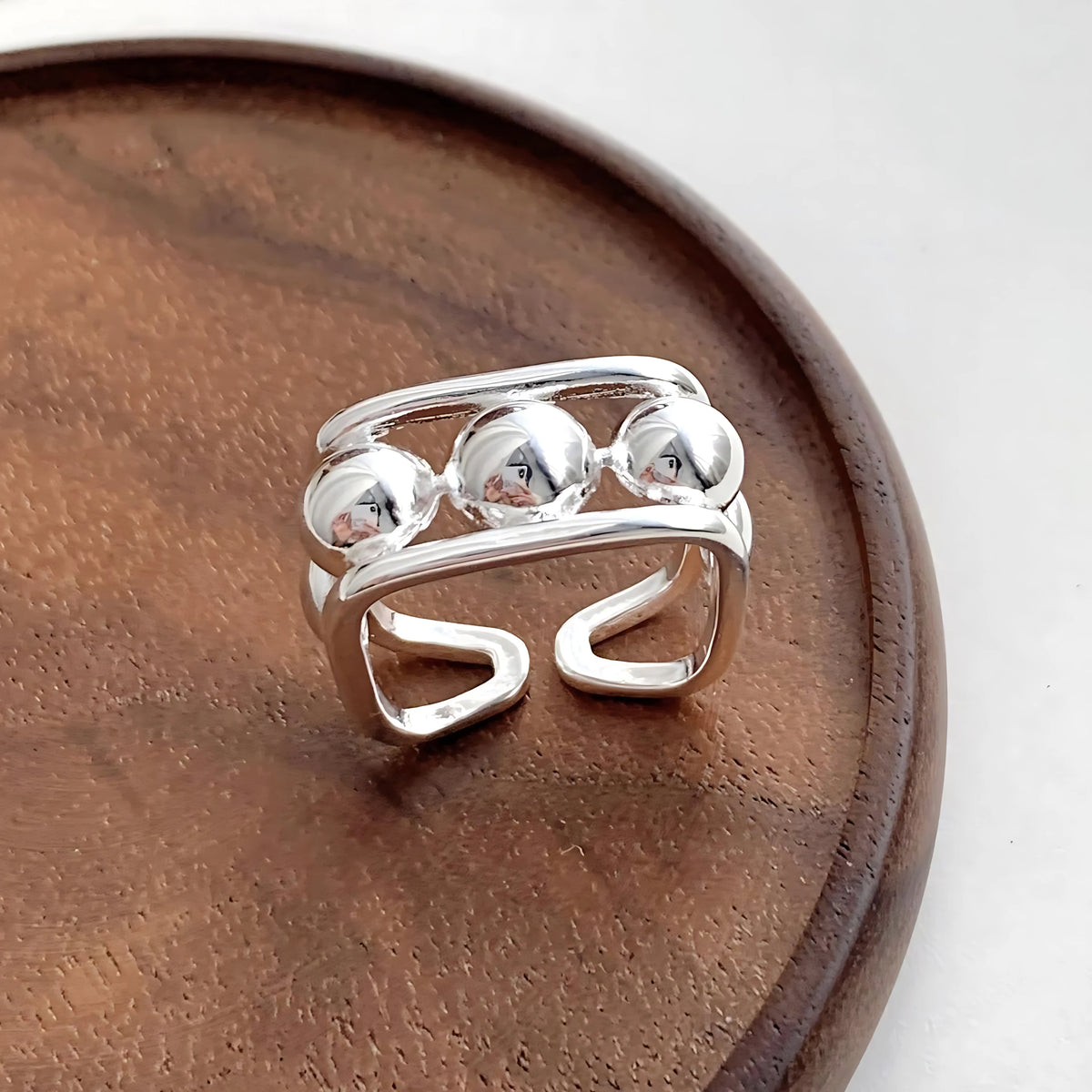 Sam Panda 925 Sterling Silver Rings For Women Men Fine Jewelry Finger Adjustable Open Wing Shape Ring For Party Birthday Gift