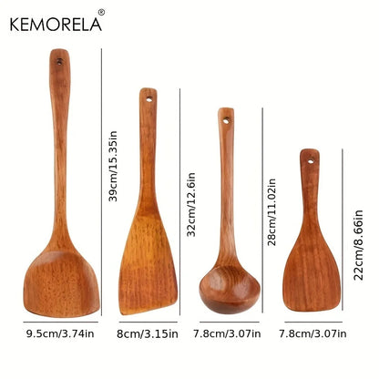 4-Piece Wooden Kitchen Utensil Set – view 14