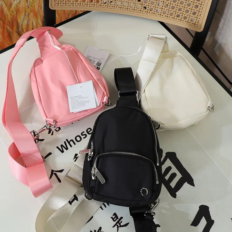 Adjustable Crossbody Chest Bag Travel Single Shoulder Bag Multifunctional Sling Bag Polyester Zipper Closure Casual Leisure