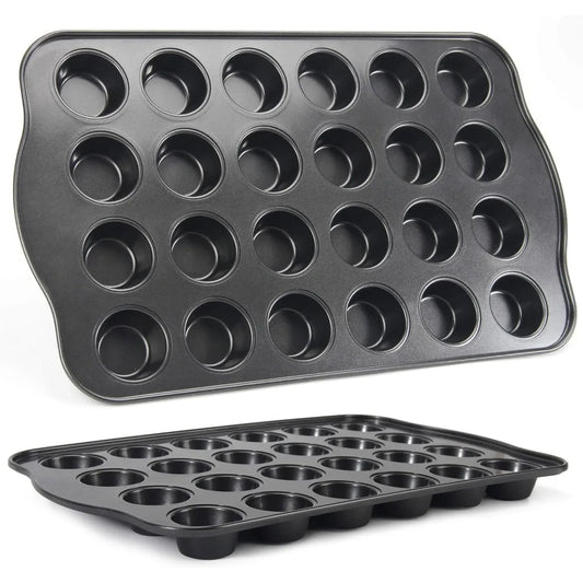 12-cup carbon steel muffin tin, nonstick circular wells for baking cupcakes