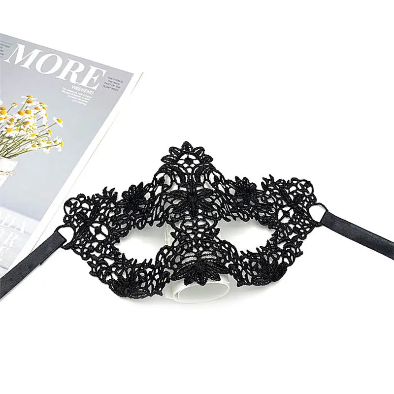 Eye Mask Sexy Lace Venetian Masquerade Ball Halloween Party Fancy Dress Costume Props Lady Black Lace Hollow Face Mask
