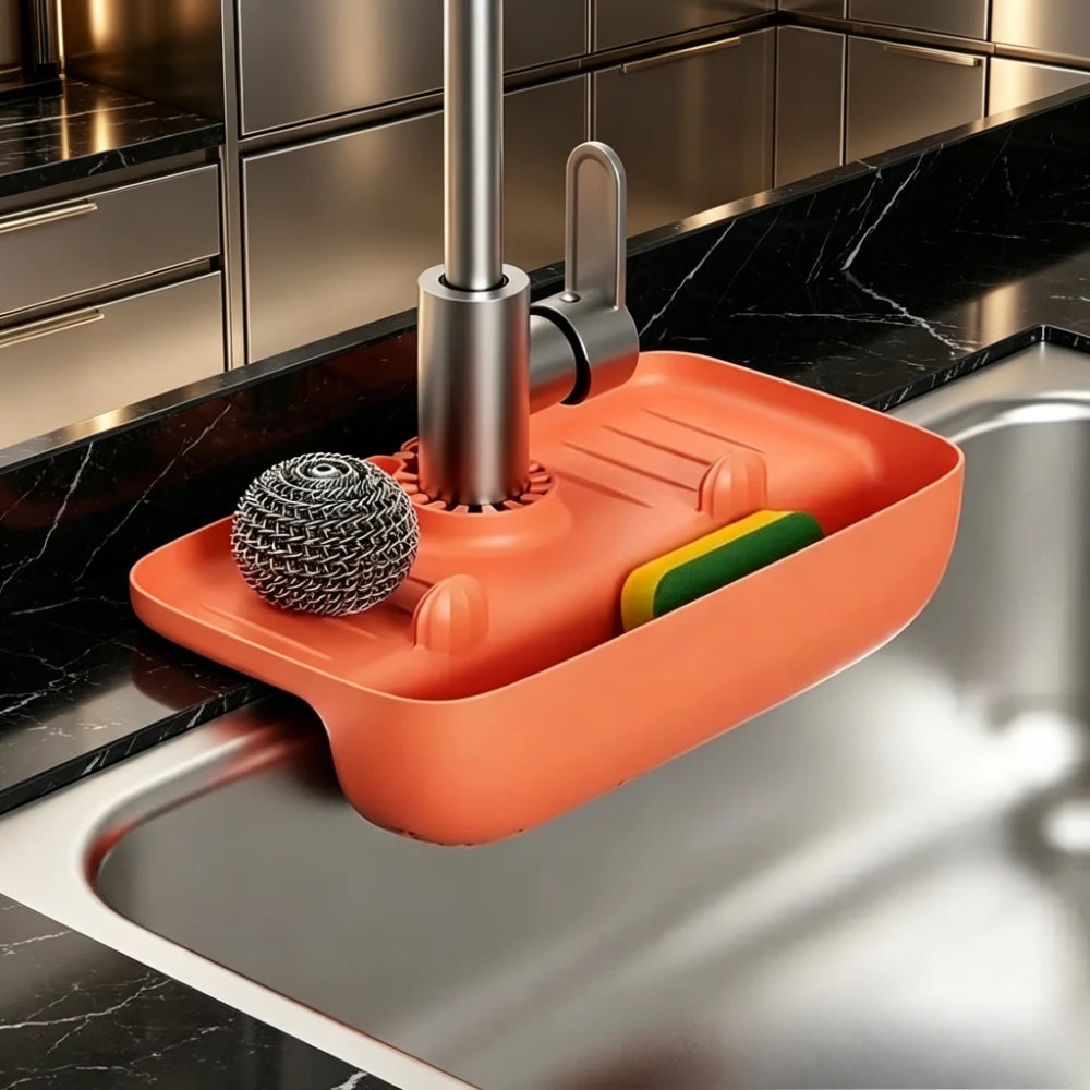 Kitchen Sink Holder Hanging Drain Basket - Soap Sponge Rack Faucet Holder - Kitchen Accessory New