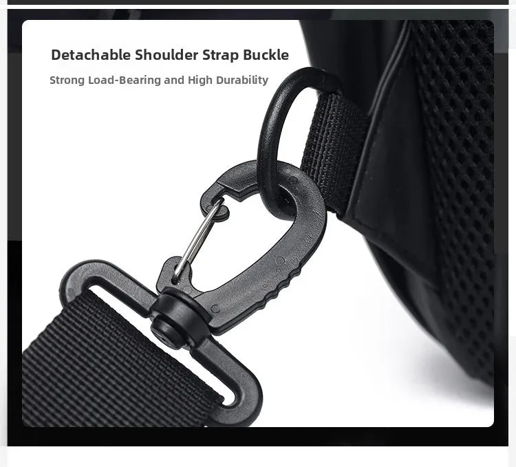 Large Capacity Fashion Waterproof Men's Crossbody Bag Casual Travel Leisure Ladies Single Shoulder Slant Bag Chest Bag