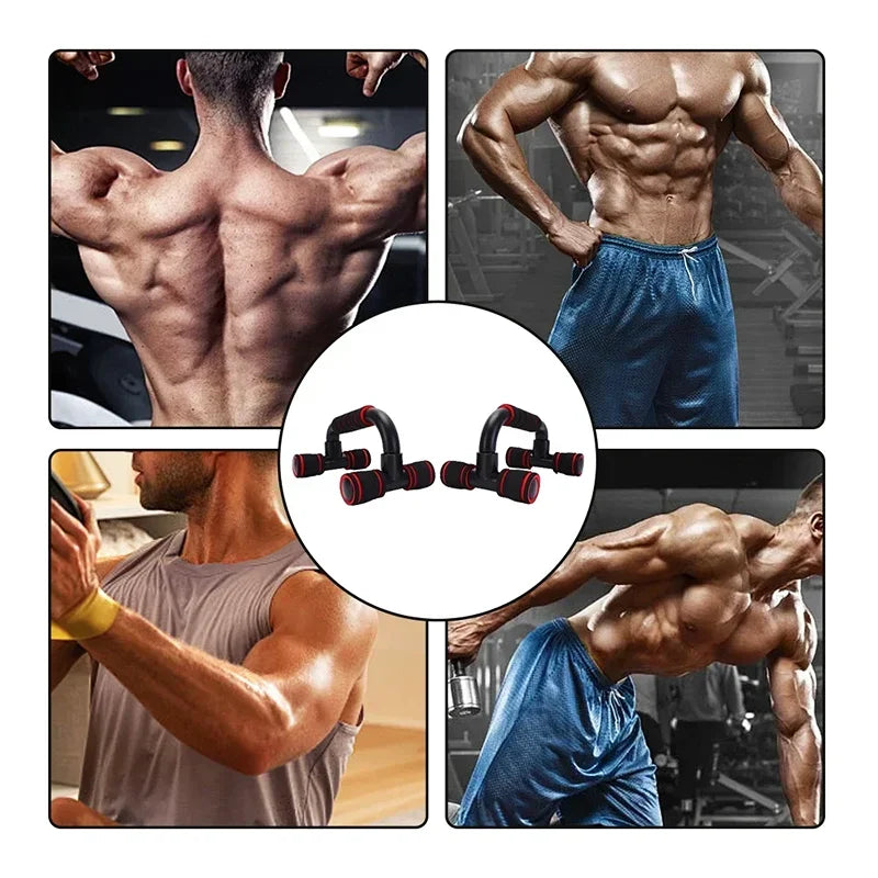 H-shaped Push-Up Stand Assist Trainer, Foldable Fitness Equipment for Chest Abdomen Arms and Back Training, Fitness Equipment