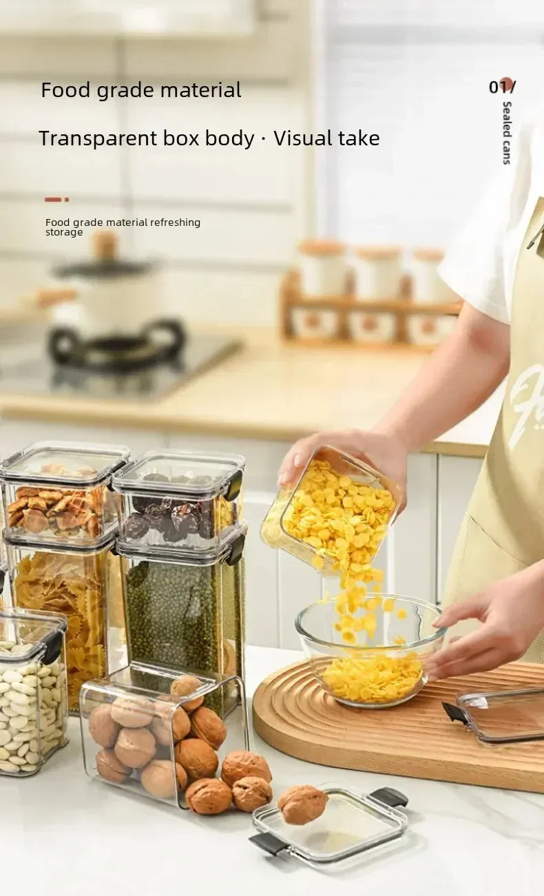 1PC Grain Sealed Jar Coarse Cereals Storage Box Waterproof Refrigerator Fresh-keeping Box Large Capacity Kitchen Organizer Case