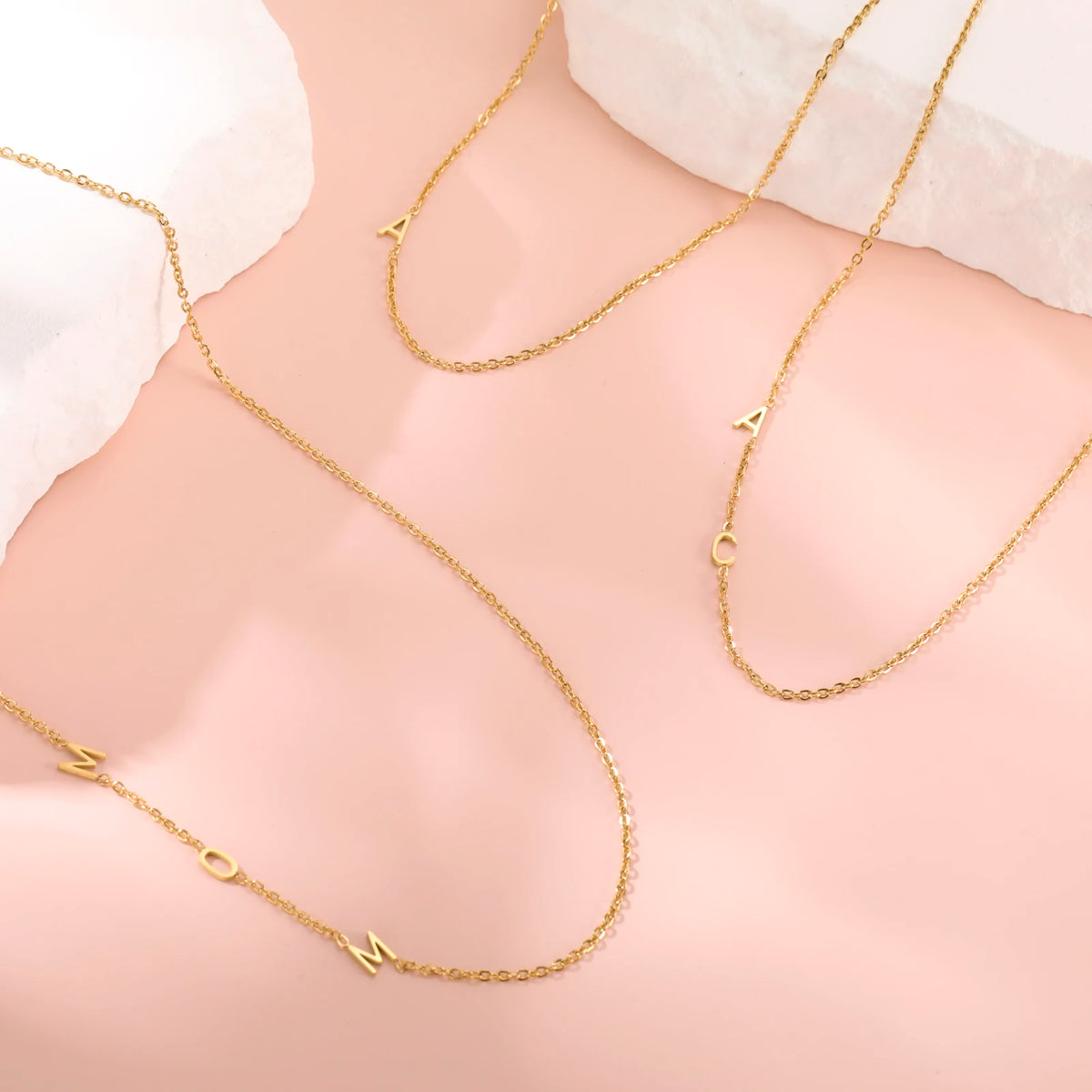 Custom Initial Letter Necklaces Choker For Women Stainless Steel A-Z Alphabet Personalized Necklace Jewelry Mother's Day Gift