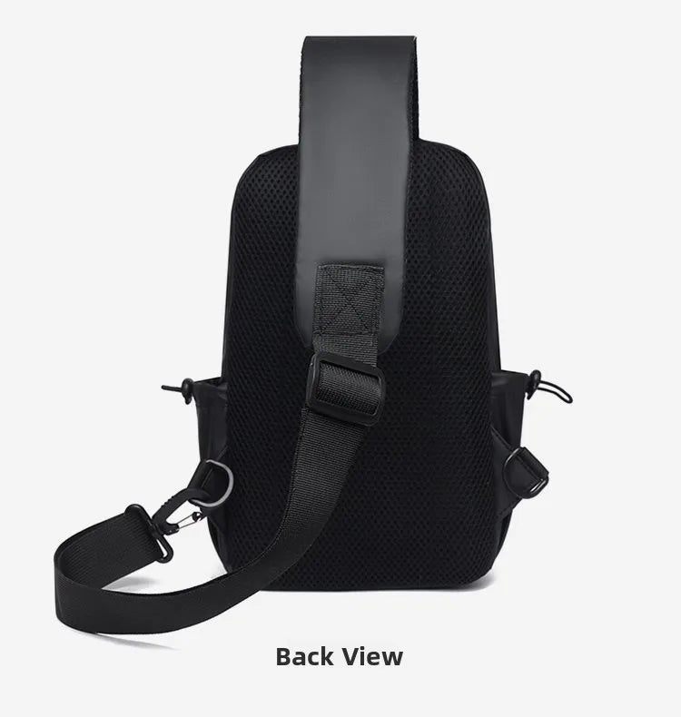 Large Capacity Fashion Waterproof Men's Crossbody Bag Casual Travel Leisure Ladies Single Shoulder Slant Bag Chest Bag