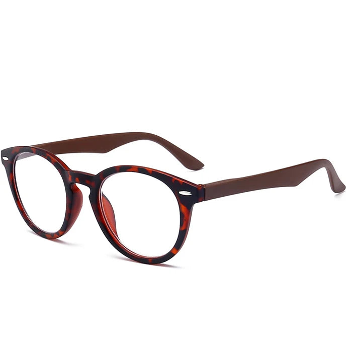 Retro Leopard Oval Frame Reading Glasses For Men&Women Clear Lens Presbyopia Eyeglasses Eyewear With Diopter+1.0 to 4.0