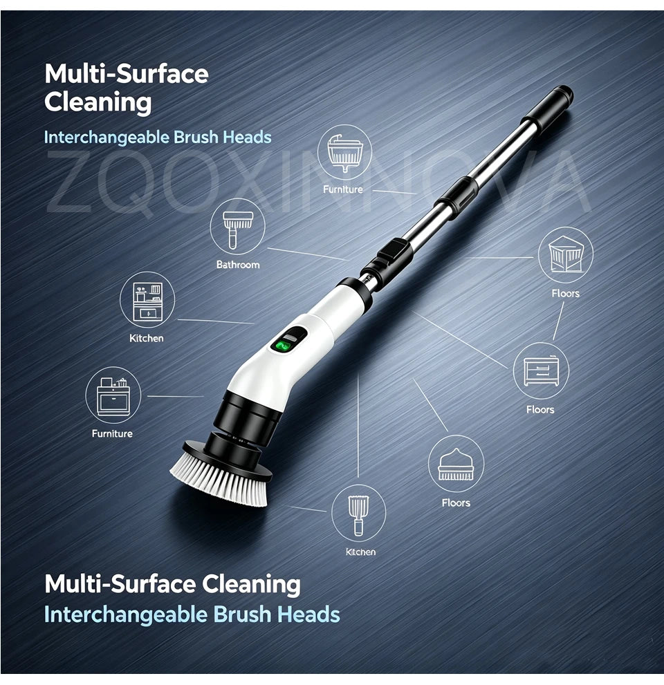 Household Cordless Spin Scrubber Multipurpose Cleaning Brush  Kitchen Gadgets Hair Brushes Bathroom Broom Toilet Electric Mops