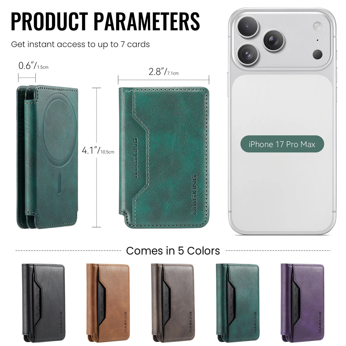 MagSafe Wallet RFID Blocking Magnetic Card Holder