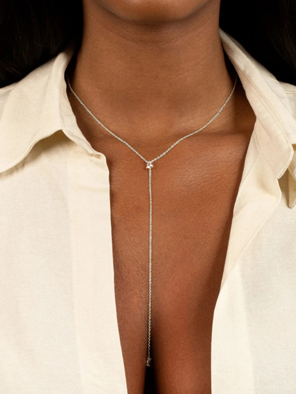 CANNER New 925 Sterling Silver Mini Zircon Pendant Necklaces Chain For Women Necklace Chains Fine Jewelry Gift Collares подвеска