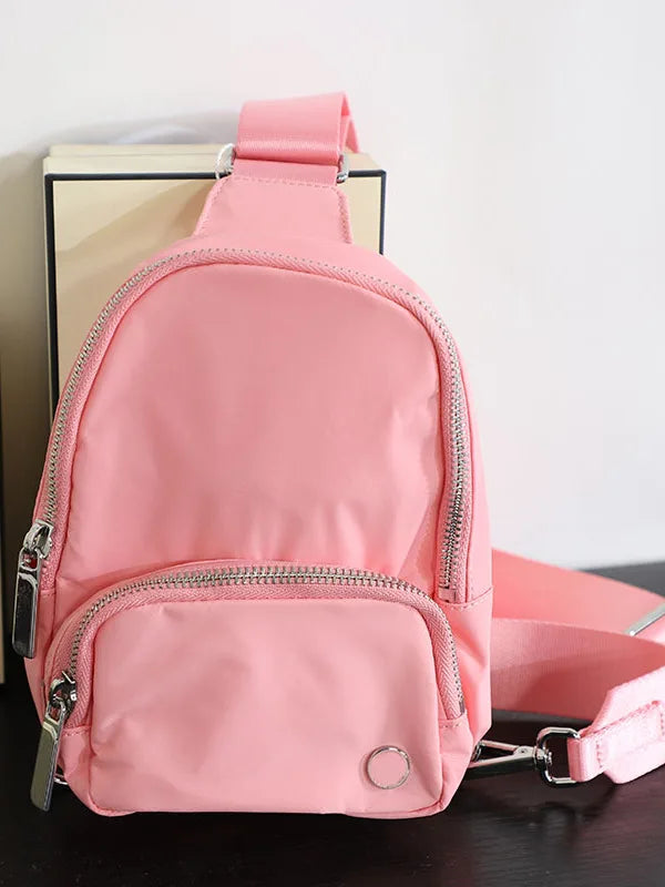 Adjustable Crossbody Chest Bag Travel Single Shoulder Bag Multifunctional Sling Bag Polyester Zipper Closure Casual Leisure