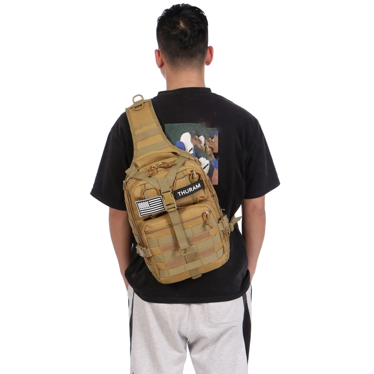 THURAM 8L/15L Outdoor Tactical Bag Backpack Sport Bag Pack Sling Shoulder Backpack Tactical Bag for Every Day Carry