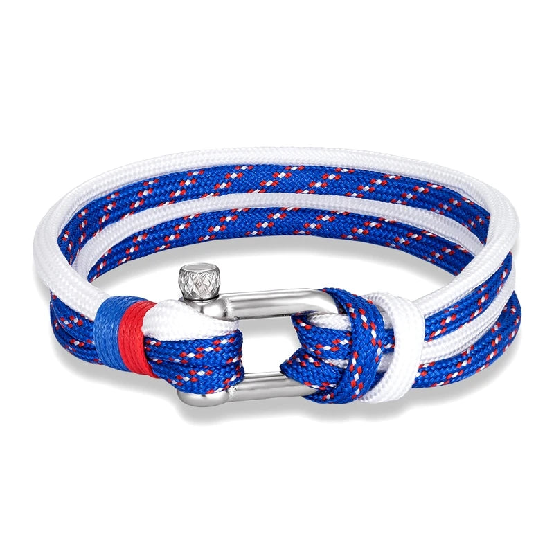 MKENDN High Quality Shackle Bracelets Men Women Charm Nautical Survival Paracord Bracelet Campaing Sport Hooks Outdoor Style