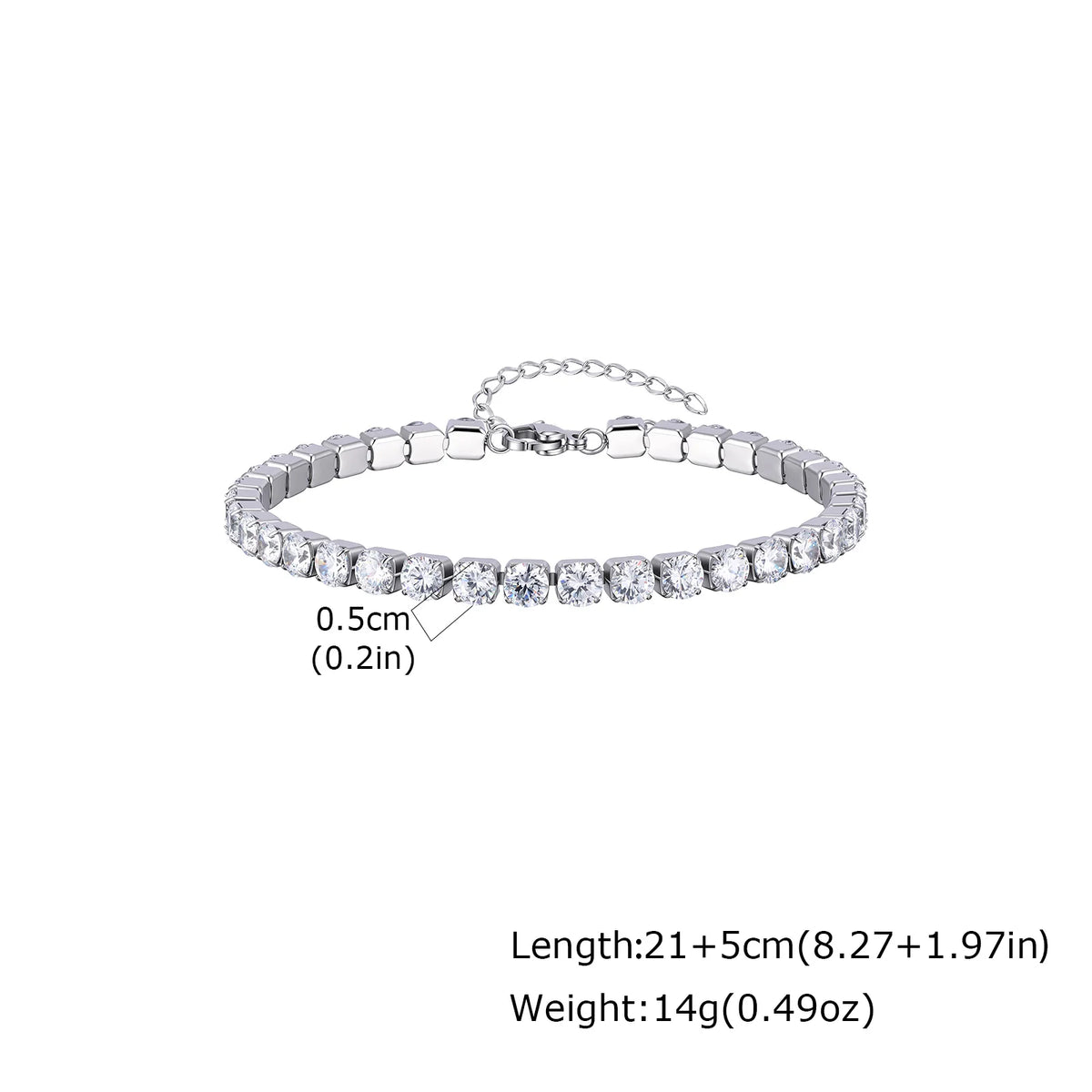 Cubic Zirconia Tennis Anklet for Women Stainless Steel 18K Gold Plated CZ Foot Chain Layering Summer No Tarnish Waterproof