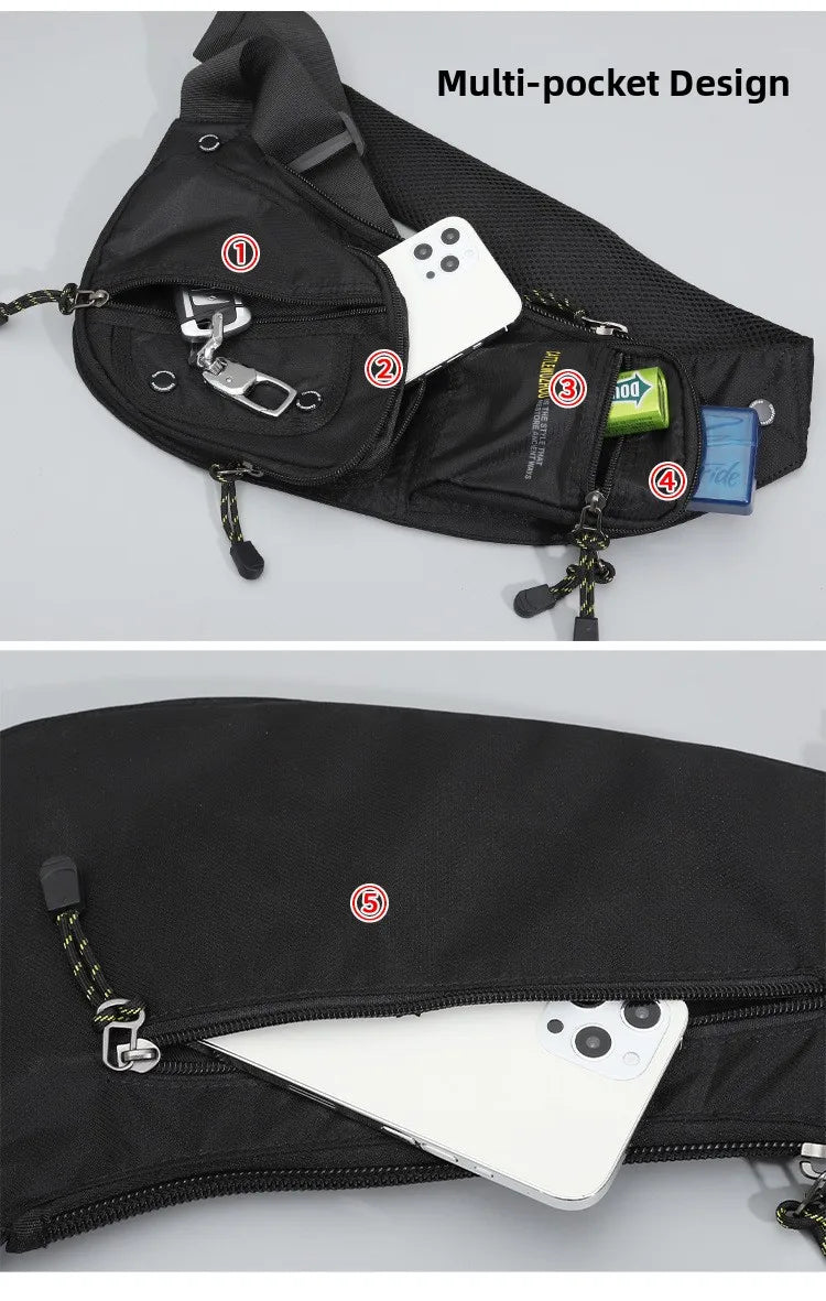 2026 New Oxford Cloth Men's Crossbody Bag Casual Single Shoulder Bag Fashion Street Style Backpack Leisure Chest Bag for Men