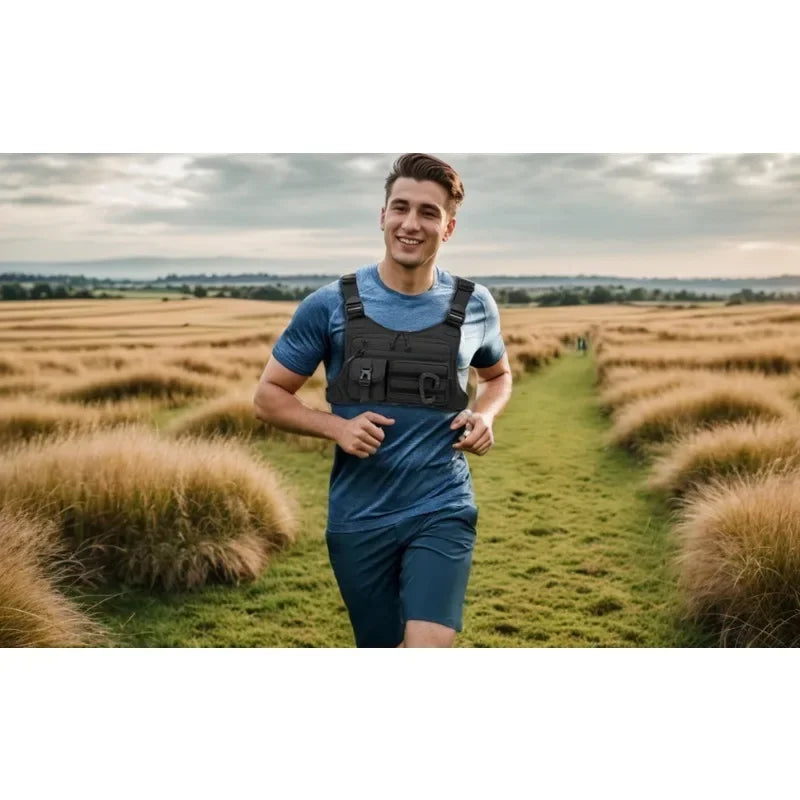 Chest Bags Outdoor Chest Bag For Men and Women, Tactical Vest For Running, Cycling, EDC Chest Pack Rig For Sports and Workouts