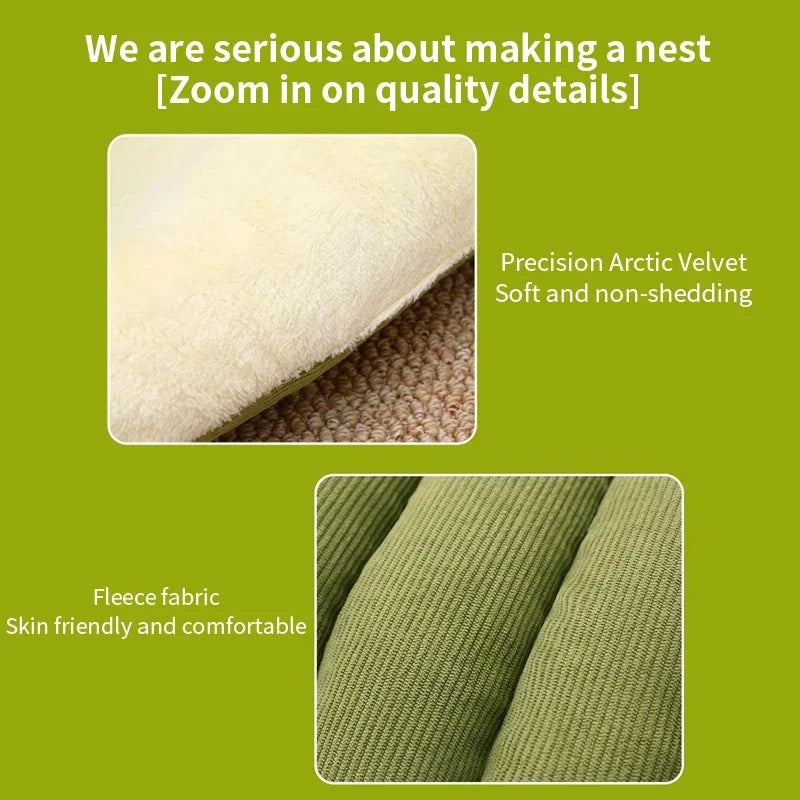Plush Cat Bed Warm Pet House Thickening Warmth Comfort Soft Winter Kittens Sleeping Beds Cat Cave For Pet Warmth Pet Supplies