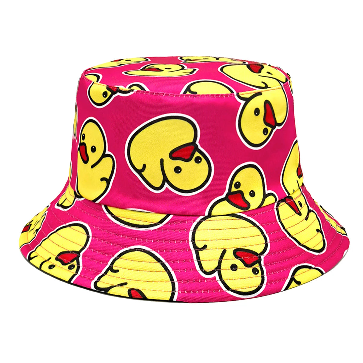 Duck Print Panama Summer Sunscreen Sun Hat Women Men Suitable for Daily Wear Bucket Hats Travel Fashion Decorate Fisherman Hats