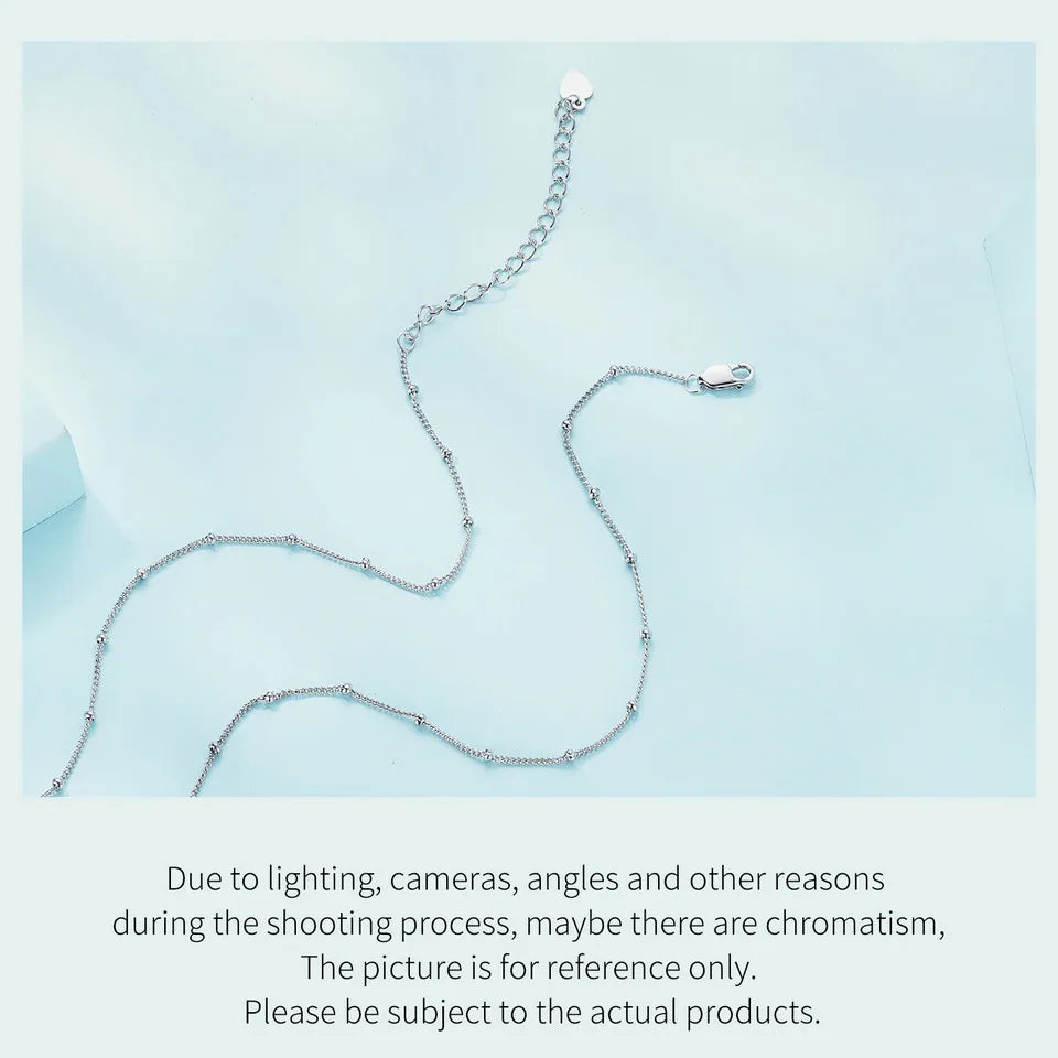 WOSTU Classic Basic Chains Solid 925 Sterling Silver O-Shaped Necklace Twisted Snake Bar Singapore Box Chain Square Links 45CM