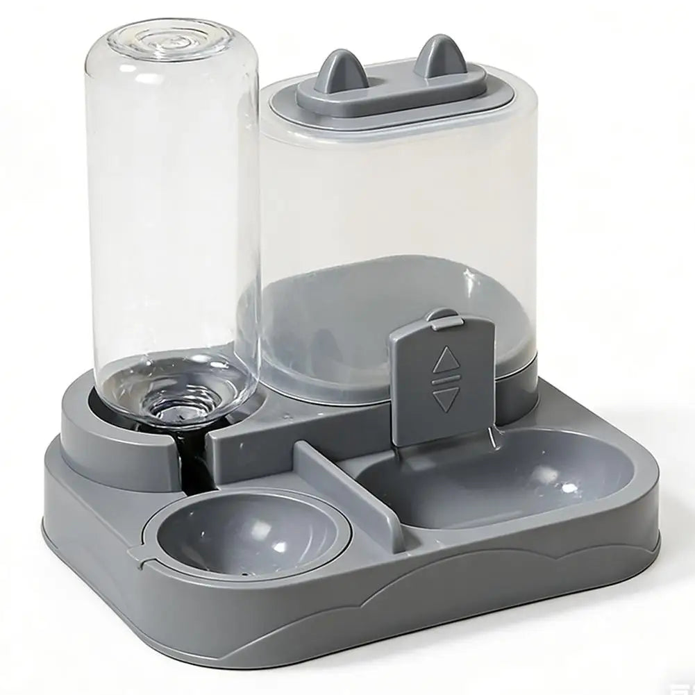 Plastic  Automatic Cat Feeder And Waterer All-in-One Pet Food Water Dispenser Large Capacity Food Storage Dispenser Pet Supplies