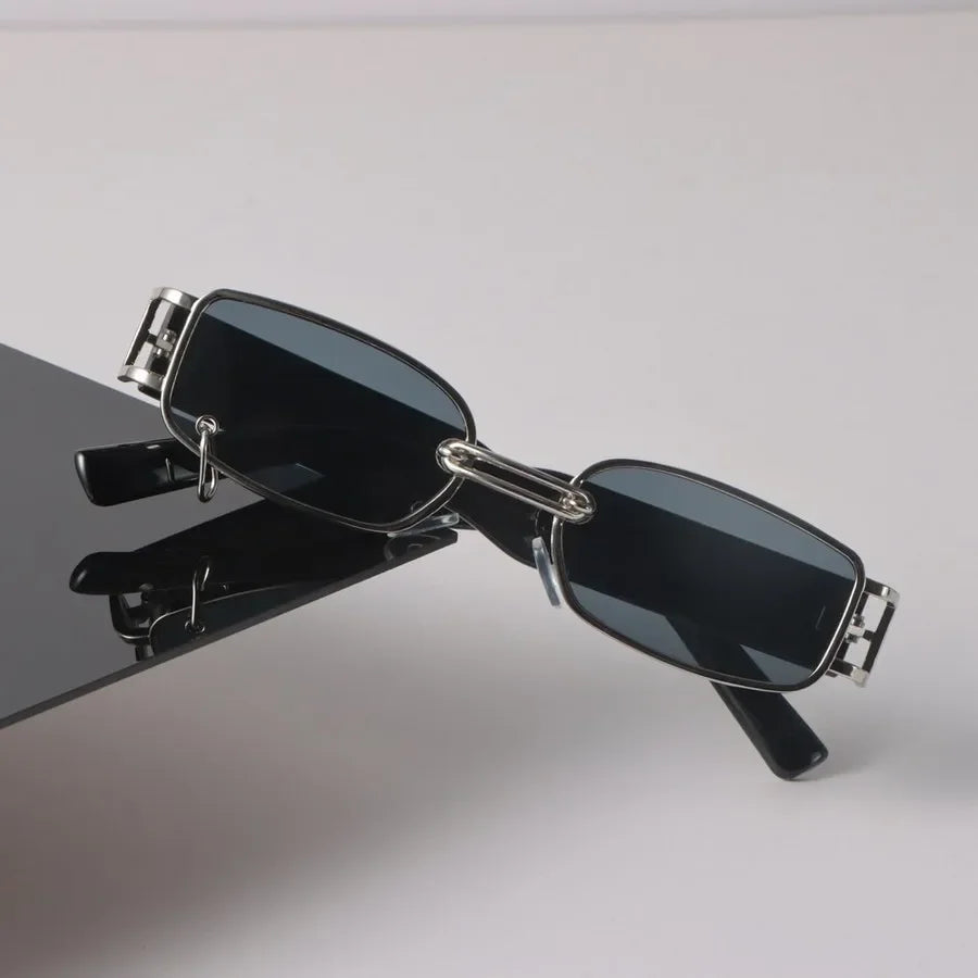 Sexy Square Sunglasses Women Men Black Sun Glasses Retro Designer Eyewear Luxury Small Frame Mirror Metal Brand