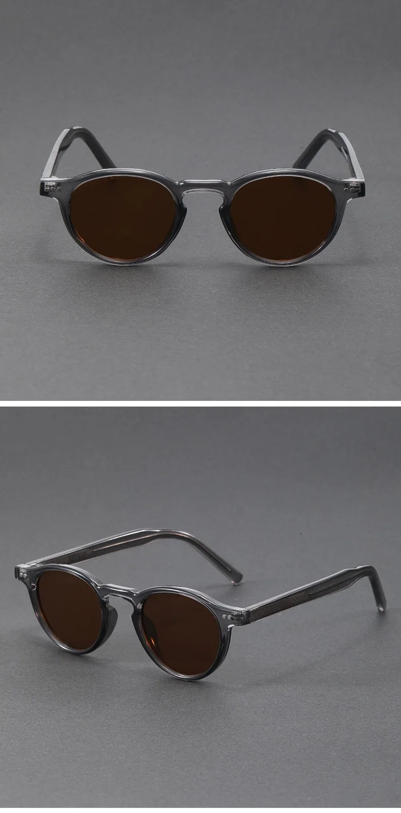 Polarized Sunglasses Men TR90 Frame Acetate Fashion Sun Glasses Women Unisex Trend Decoration European Style Grey Brown