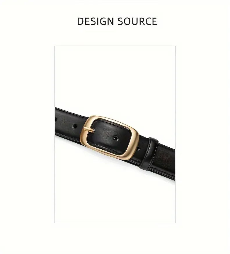 Women's Leather Belts For Jeans Ladies Strap Alloy Metal Pin Buckle Fashion Belt