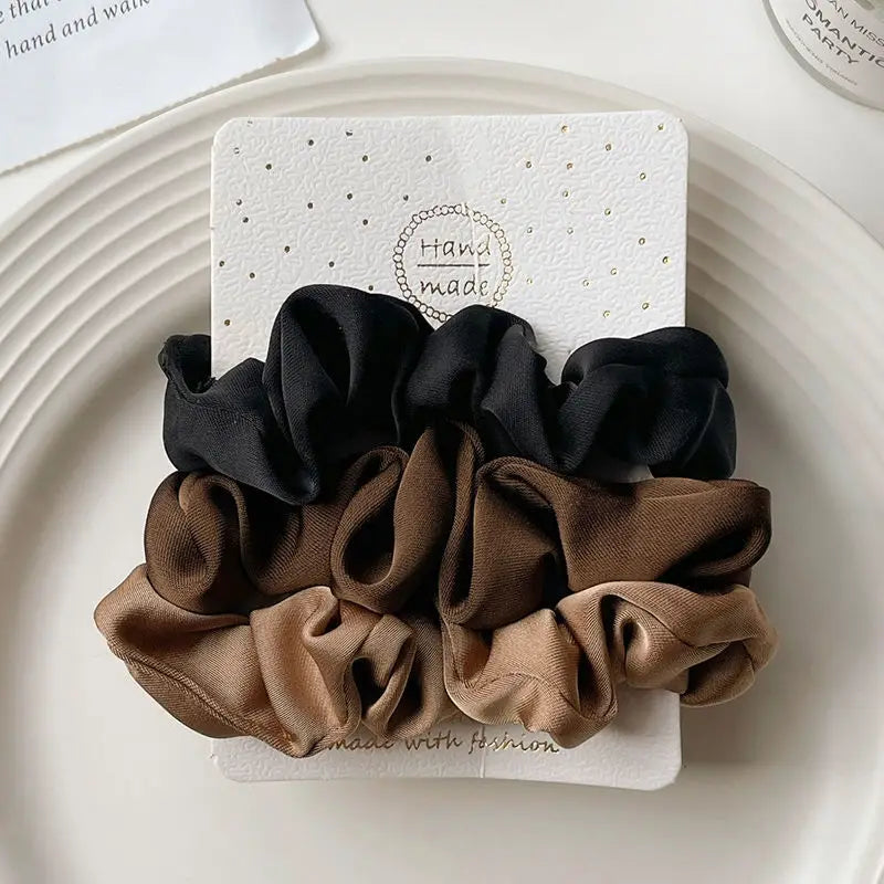Elegant Satin Hair Scrunchies for Women Softer Than Elastic Bands Hair Rope Girls Elegant Strong Ponytail Hair Ties Accessories