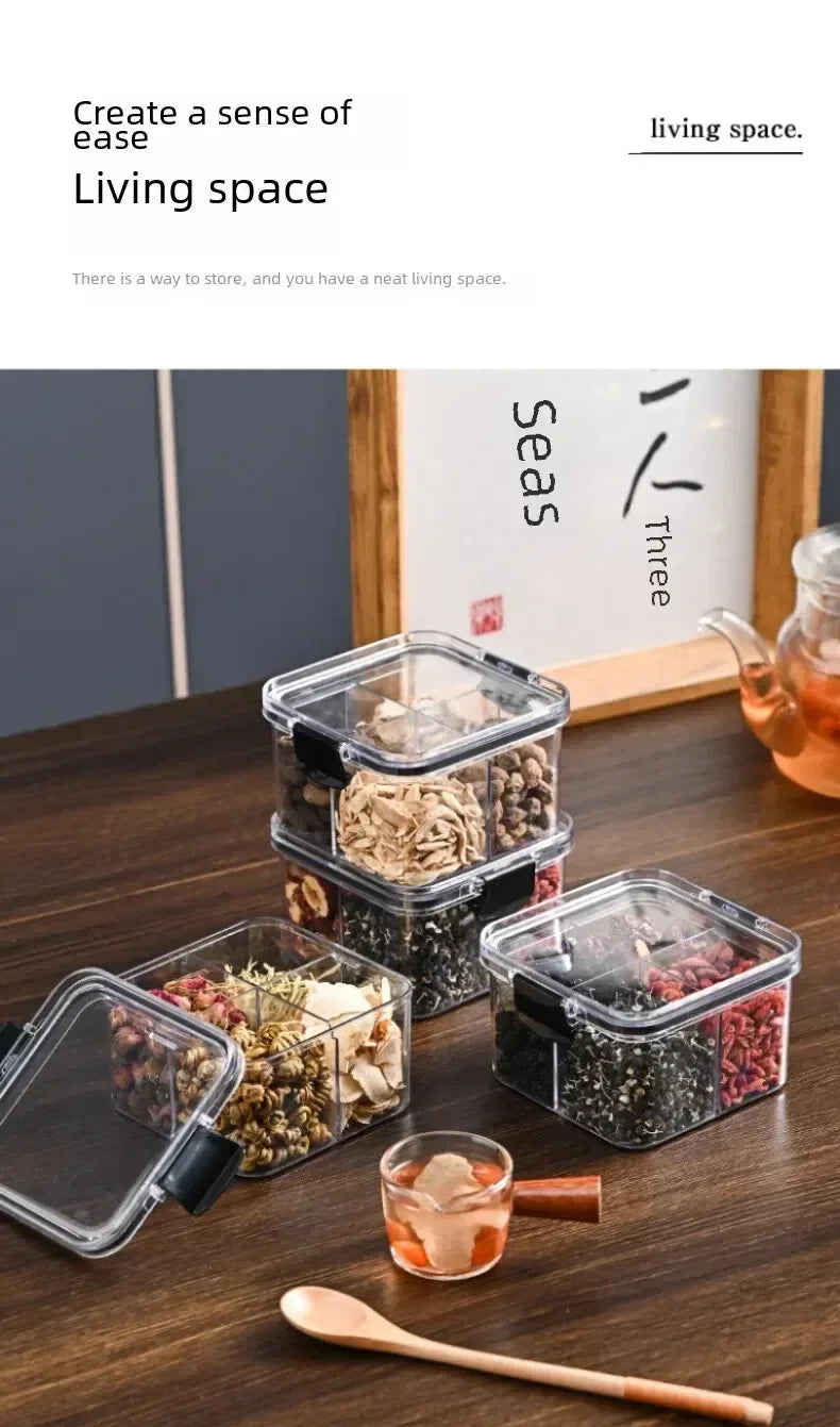 1PC Grain Sealed Jar Coarse Cereals Storage Box Waterproof Refrigerator Fresh-keeping Box Large Capacity Kitchen Organizer Case
