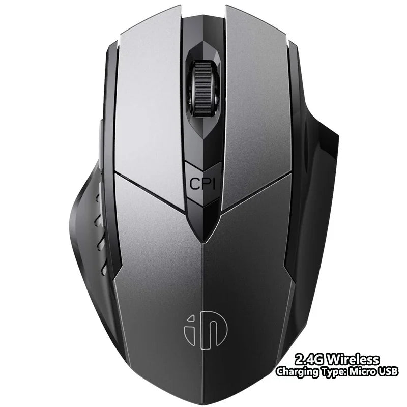 Inphic F1S Rechargeable 2.4G Wireless Mouse Office Mute Ergonomic And Skin-friendly Materials Support PC Laptop Tablet Universal