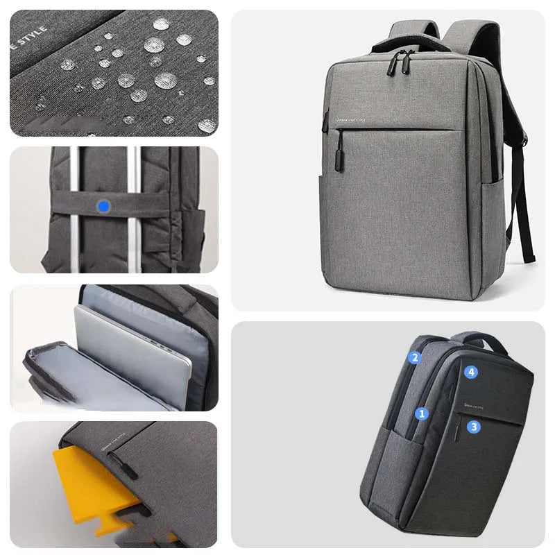 Laptop Backpack 17.3 inch Large Capacity Travelling Backpacks Waterproof Laptop Bag 15.6 17.3 Multi-pockets Men's Backpack