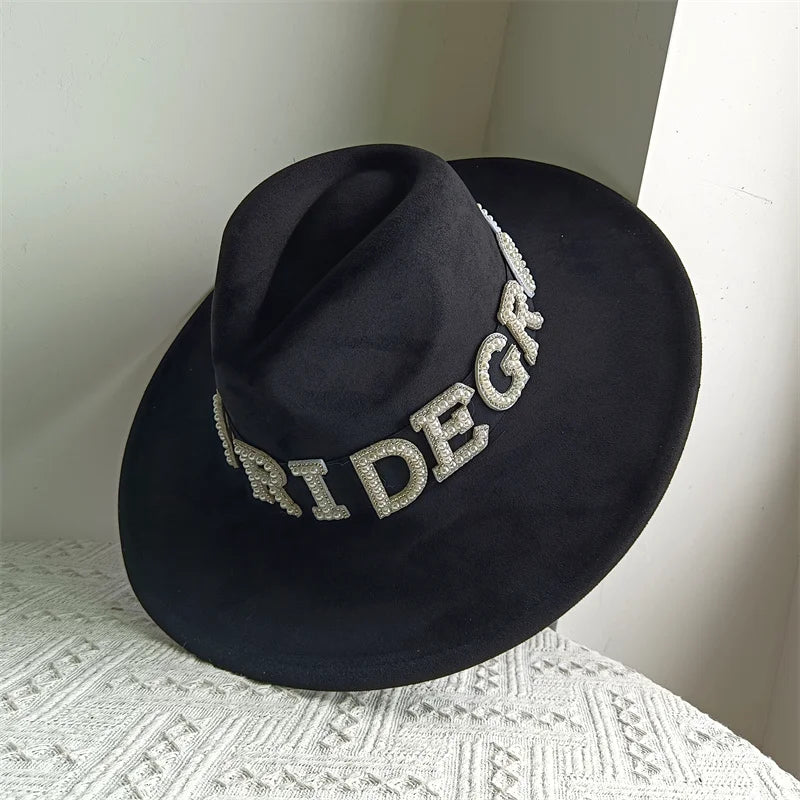 Bridal Malan Flower Style Cowboy Hat All Kinds of Hats for All Seasons Summer Beach Hat Elegant Cowboy Hat Pearl Accessories