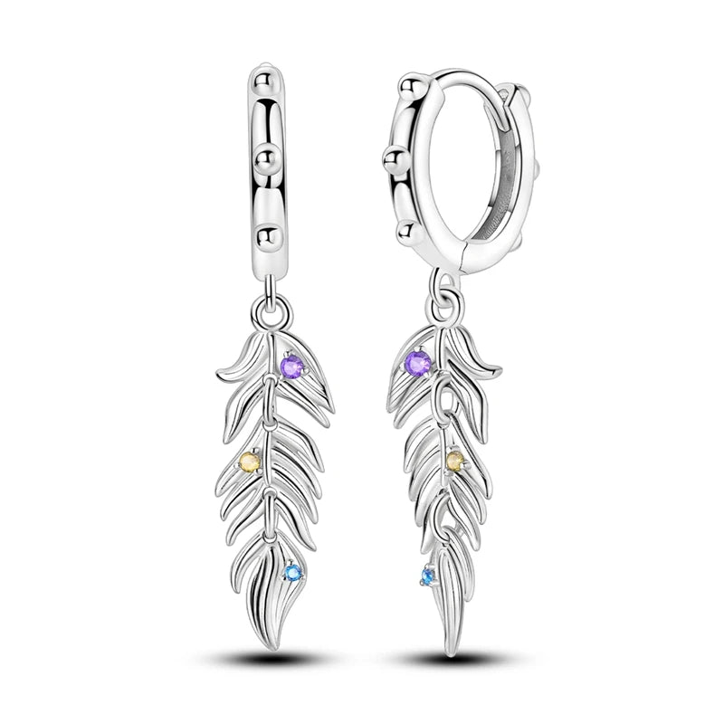 Original 925 Sterling Silver Women Hoop Earrings High Quality Shine Zircon U Shaped Classic Style Earring For Women Jewelry Gift