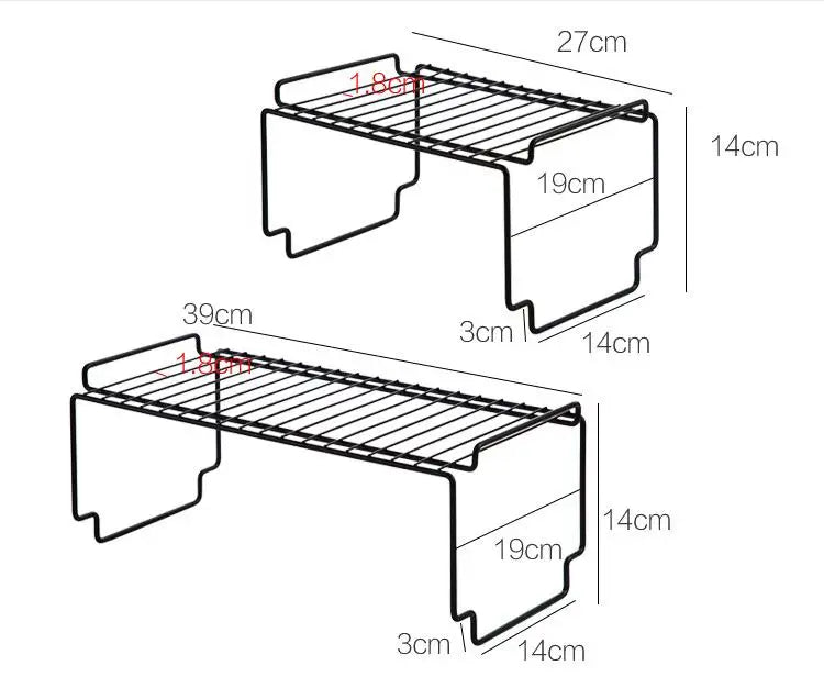 Stackable Iron Kitchen Shelving Cupboard Dish Rack Kitchenware Seasoning Storage Rack Kitchen Organizer Rack