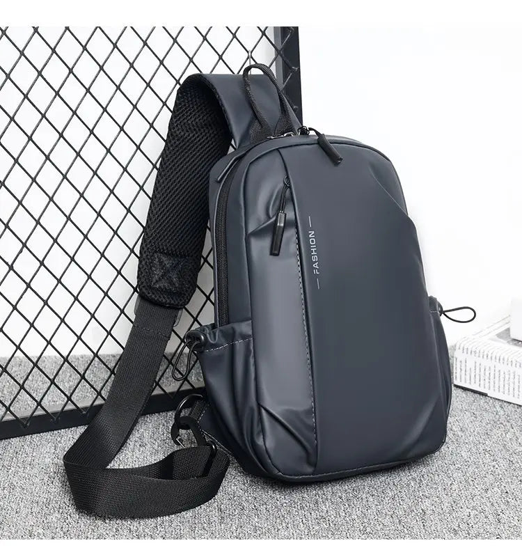 Large Capacity Fashion Waterproof Men's Crossbody Bag Casual Travel Leisure Ladies Single Shoulder Slant Bag Chest Bag