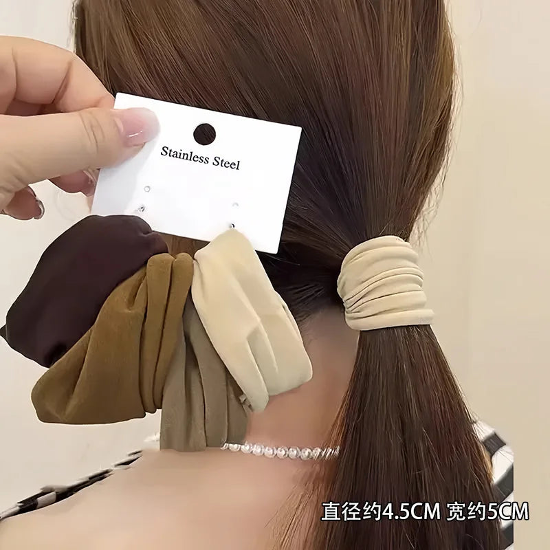 Elegant Satin Hair Scrunchies for Women Softer Than Elastic Bands Hair Rope Girls Elegant Strong Ponytail Hair Ties Accessories