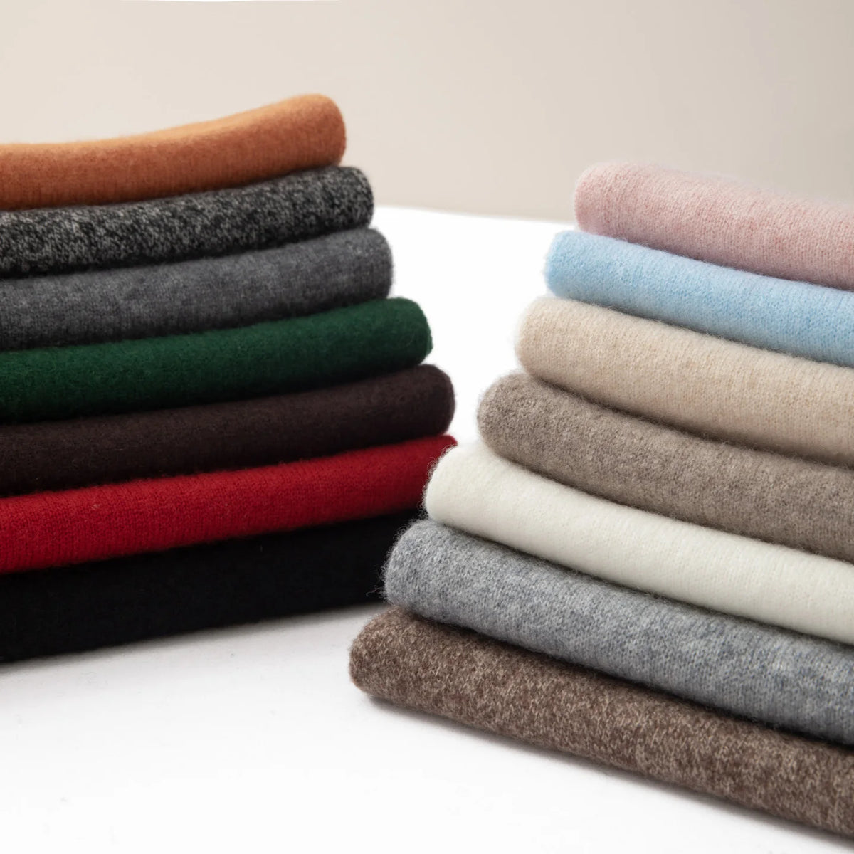 Soft 100% Cashmere Scarf for Autumn and Winter, Women's Knitted Warm Neck Protection Scarf 160*25CM