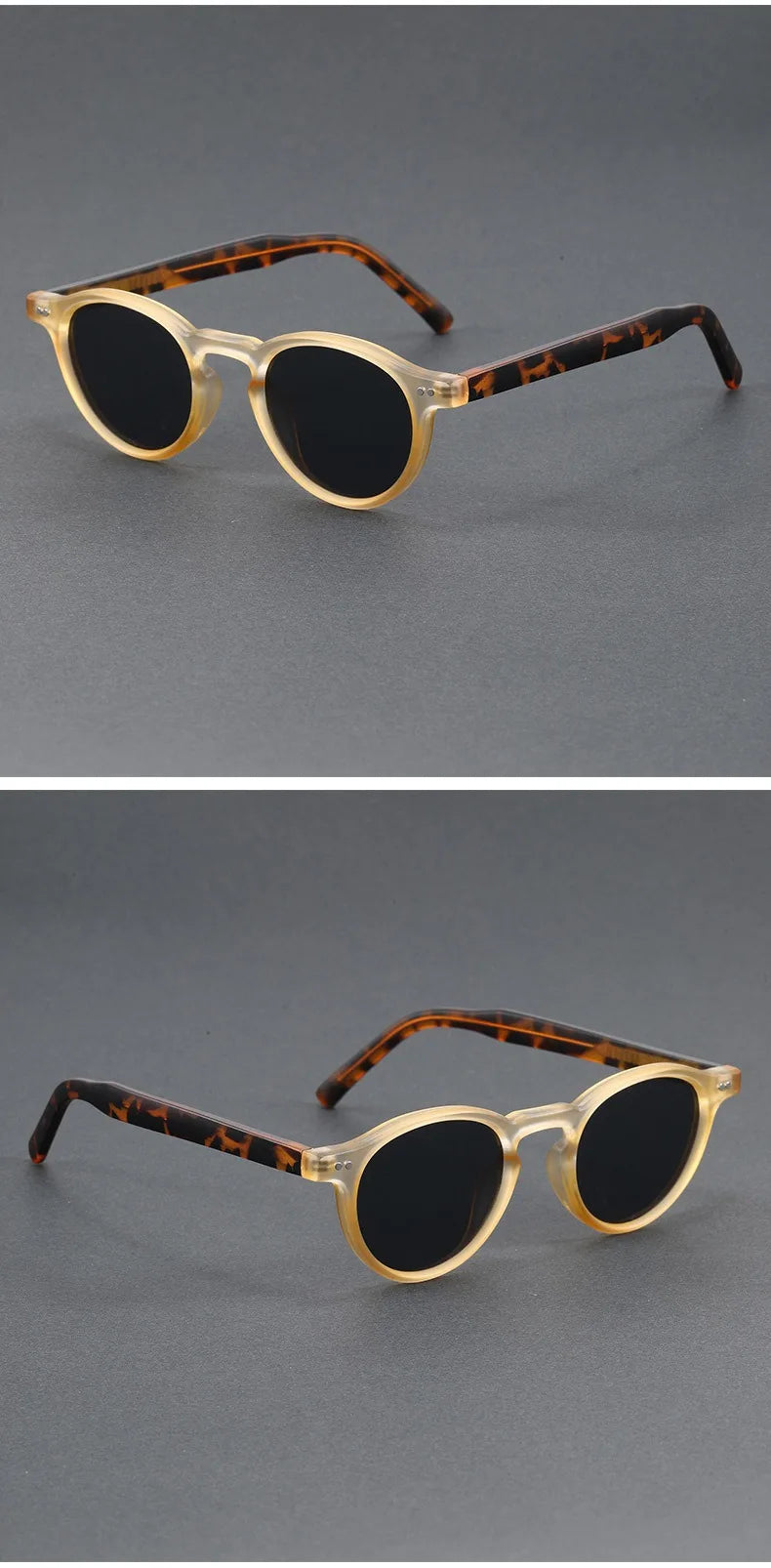 Polarized Sunglasses Men TR90 Frame Acetate Fashion Sun Glasses Women Unisex Trend Decoration European Style Grey Brown