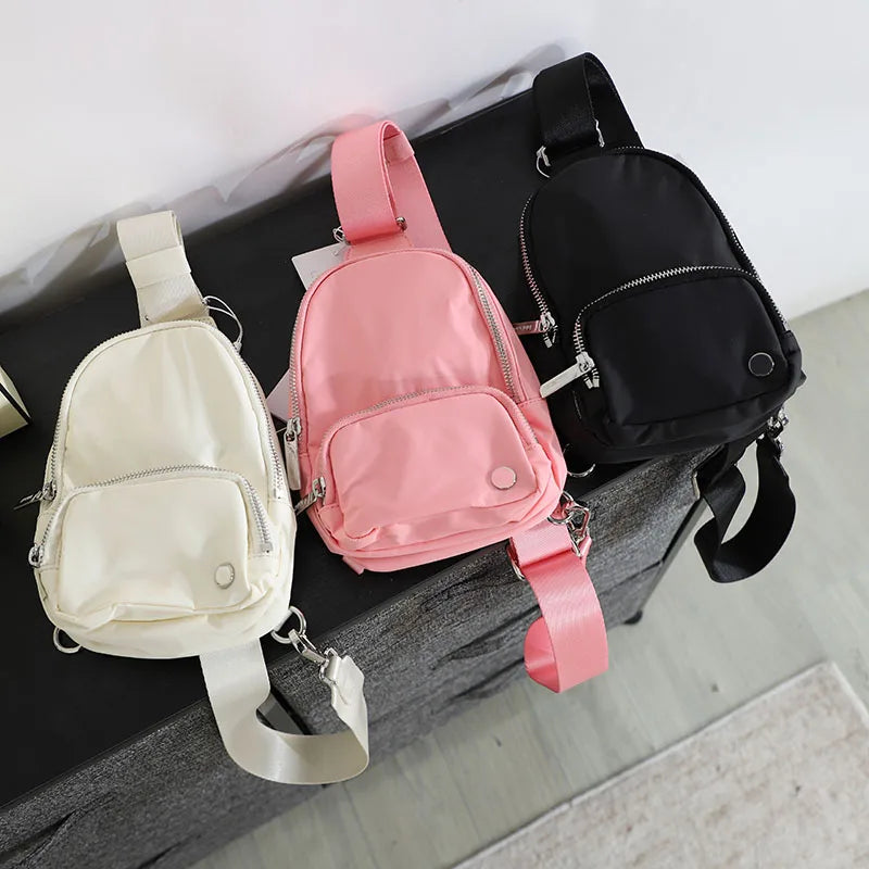 Adjustable Crossbody Chest Bag Travel Single Shoulder Bag Multifunctional Sling Bag Polyester Zipper Closure Casual Leisure