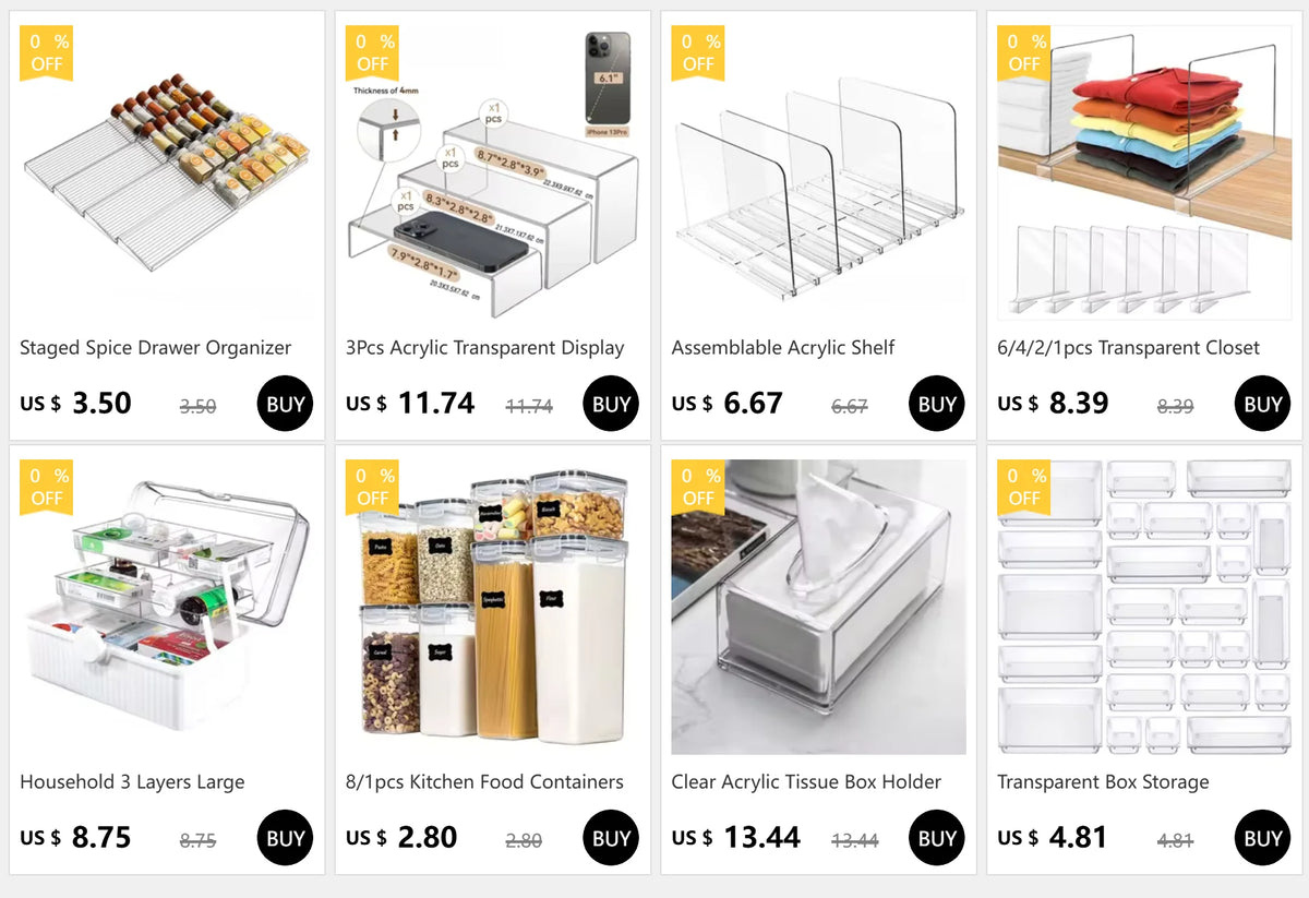 6/4/2/1pcs Transparent Closet Shelf for Wardrobe Organizer Cloth Divider Cupboard Bookcase Divider Baffle Home Organizer