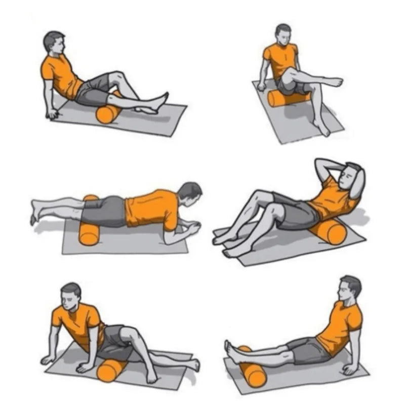 High-Density Solid Core For Muscle Recovery/Massage, Durable Fitness Tool 33Cm Foam Roller Yoga Massage