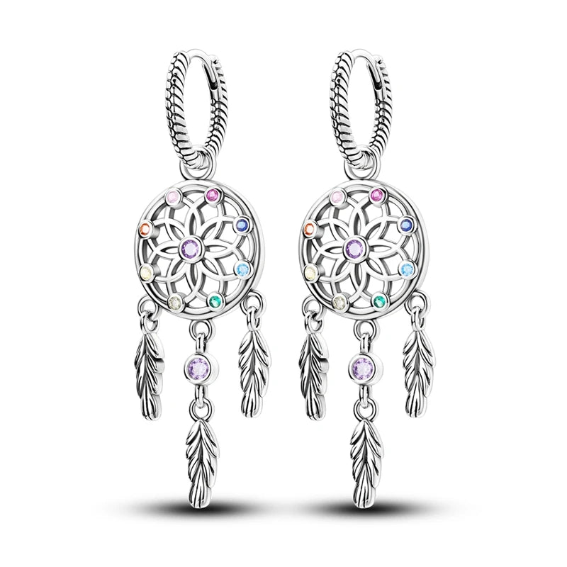 Original 925 Sterling Silver Women Hoop Earrings High Quality Shine Zircon U Shaped Classic Style Earring For Women Jewelry Gift