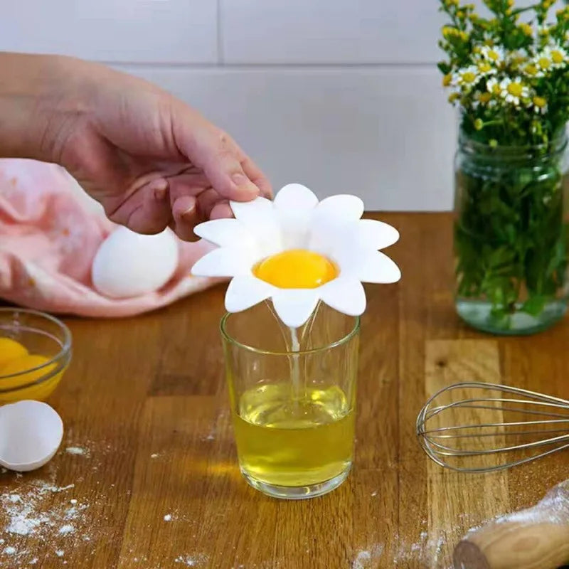Kitchen Gadgets Baking Tools 1pc/ Cute Flower Design Egg White Yolk Separator Egg Extractor