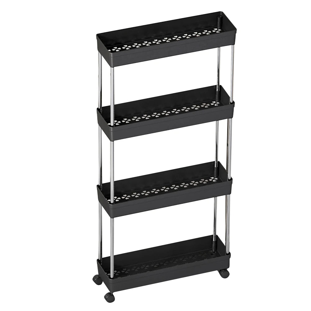 Multi-Layer Kitchen Rack Floor To Floor Storage Rack Household Microwave Stove Shelves Multi Scene Tool Pot Rack Kitchen Storage