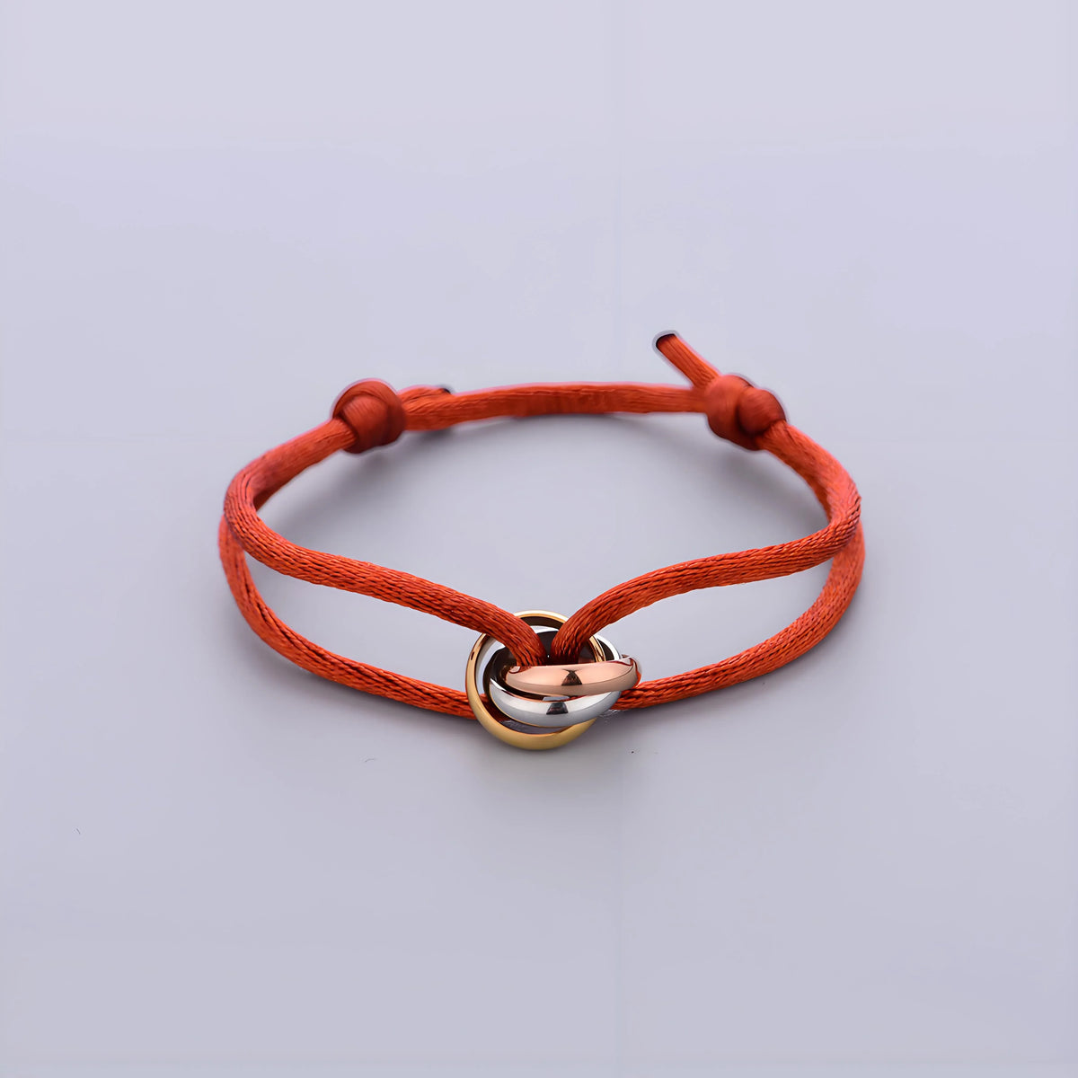Trinity Bracelet Stainless Steel Circle Women's Bracelet Different Colors of Rope Classic Popular Tricolor GradientJewelry