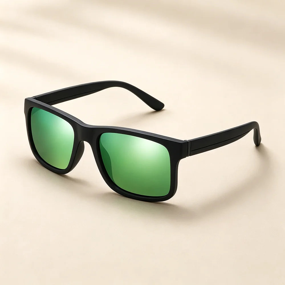 Matte Polarized Sunglasses Men Women UV400 Square Driving Sun Glasses Outdoor Sport Fishing Travel Eyewear Durable Hinge