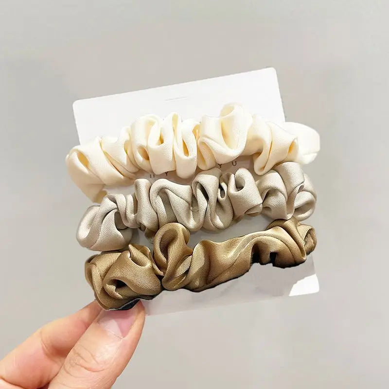 Elegant Satin Hair Scrunchies for Women Softer Than Elastic Bands Hair Rope Girls Elegant Strong Ponytail Hair Ties Accessories
